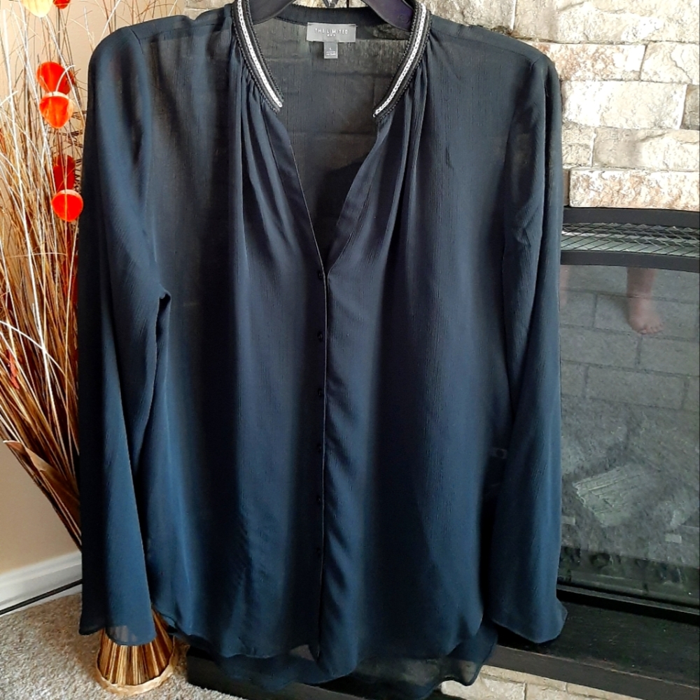 THE LIMITED - Black sheer tunic for women - Size L